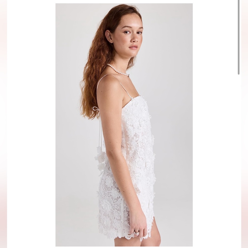Zimmerman Raie Mini Dress - Floral Appliqué